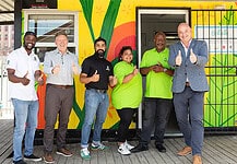 eWASA and GTP management teams with Alderman James Vos.