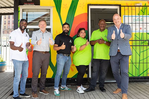 eWASA and GTP management teams with Alderman James Vos.