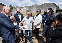 City officials, Cape Point Film Studios officials and representatives from their consultants, Unicorn Factory Finance and H_H_H Architects.