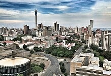 Johannesburg skyline symbolising South Africa’s removal from the FATF greylist.