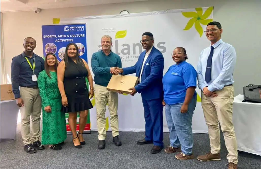 ASEZ donates laptops to West Coast TVET College to support student learning