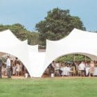 Capri XL 170 m² palapinė vestuvėms – vaizdas iš priekio