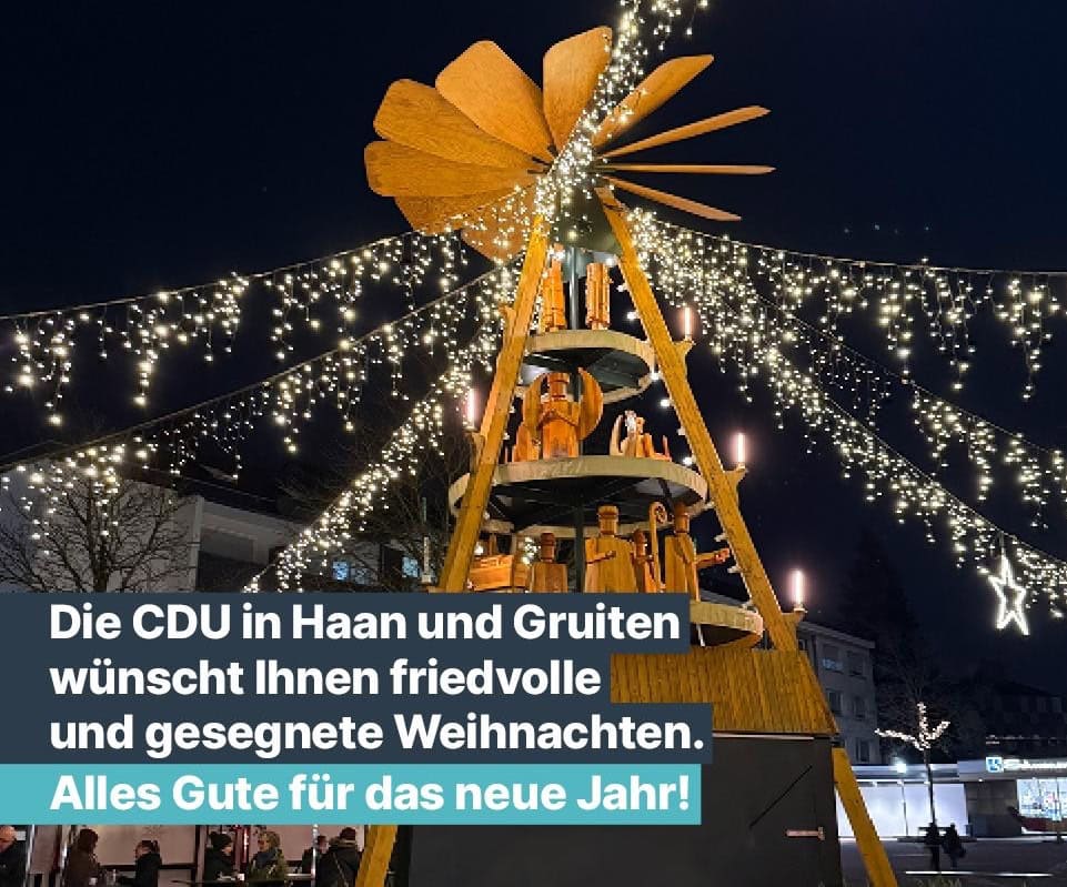 Weihnachtswünsche - CDU Haan und Gruiten wünschen frohe Weihnachten 1