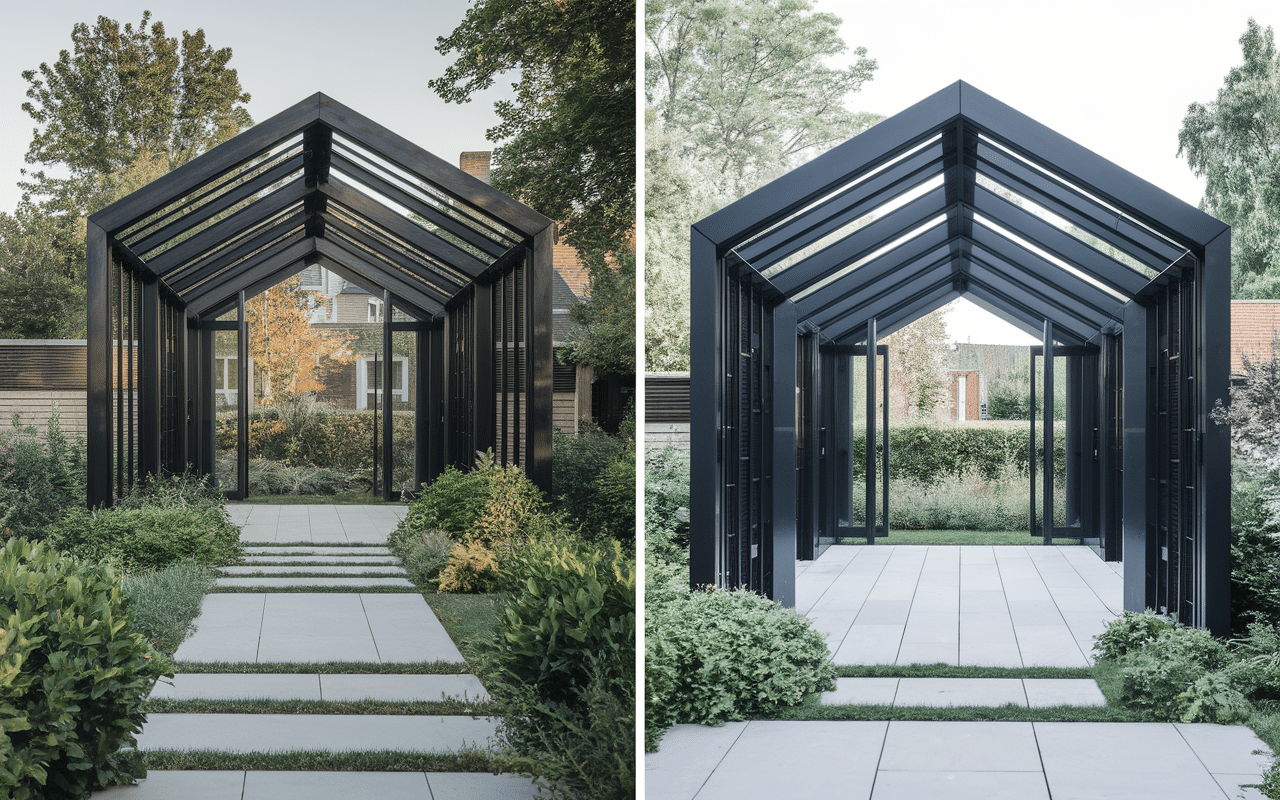 Avant apres cloture jardin moderne transformation