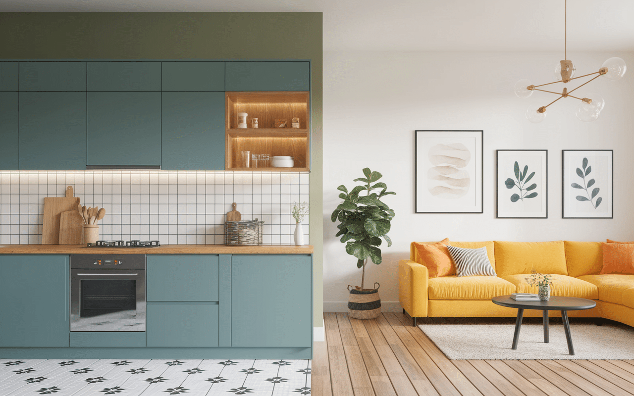 Comparaison carrelage cuisine parquet salon échantillons déco