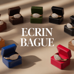 collection ecrin bague cuir velours bois