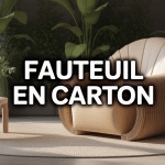 fauteuil en carton beige moderne dans salon contemporain