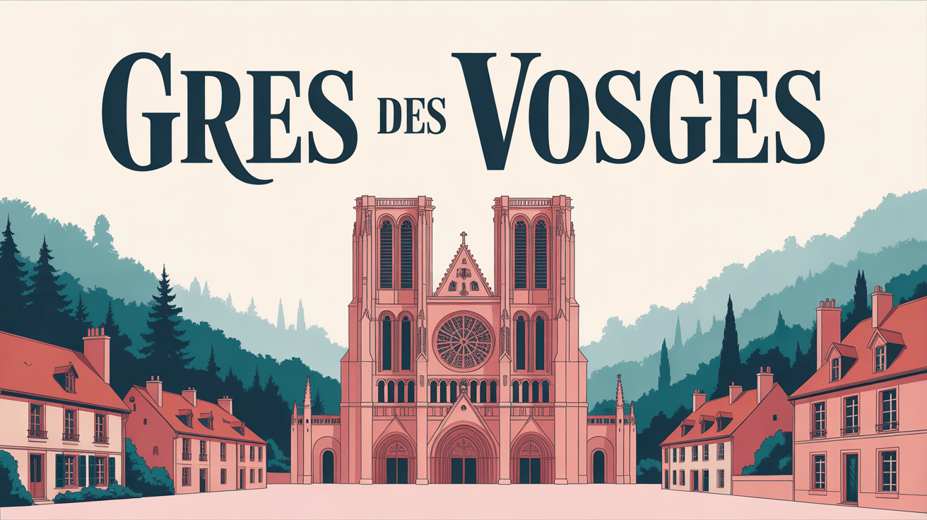 grès des vosges cathédrale rose maisons traditionnelles