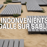 Inconvénients pose dalle sur sable terrasse vue réelle