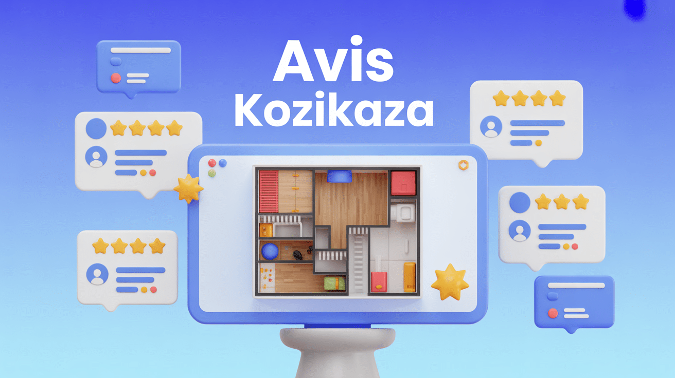 kozikaza avis illustration écran plan 3D étoiles commentaires