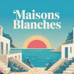 vue village méditerranéen maisons blanches