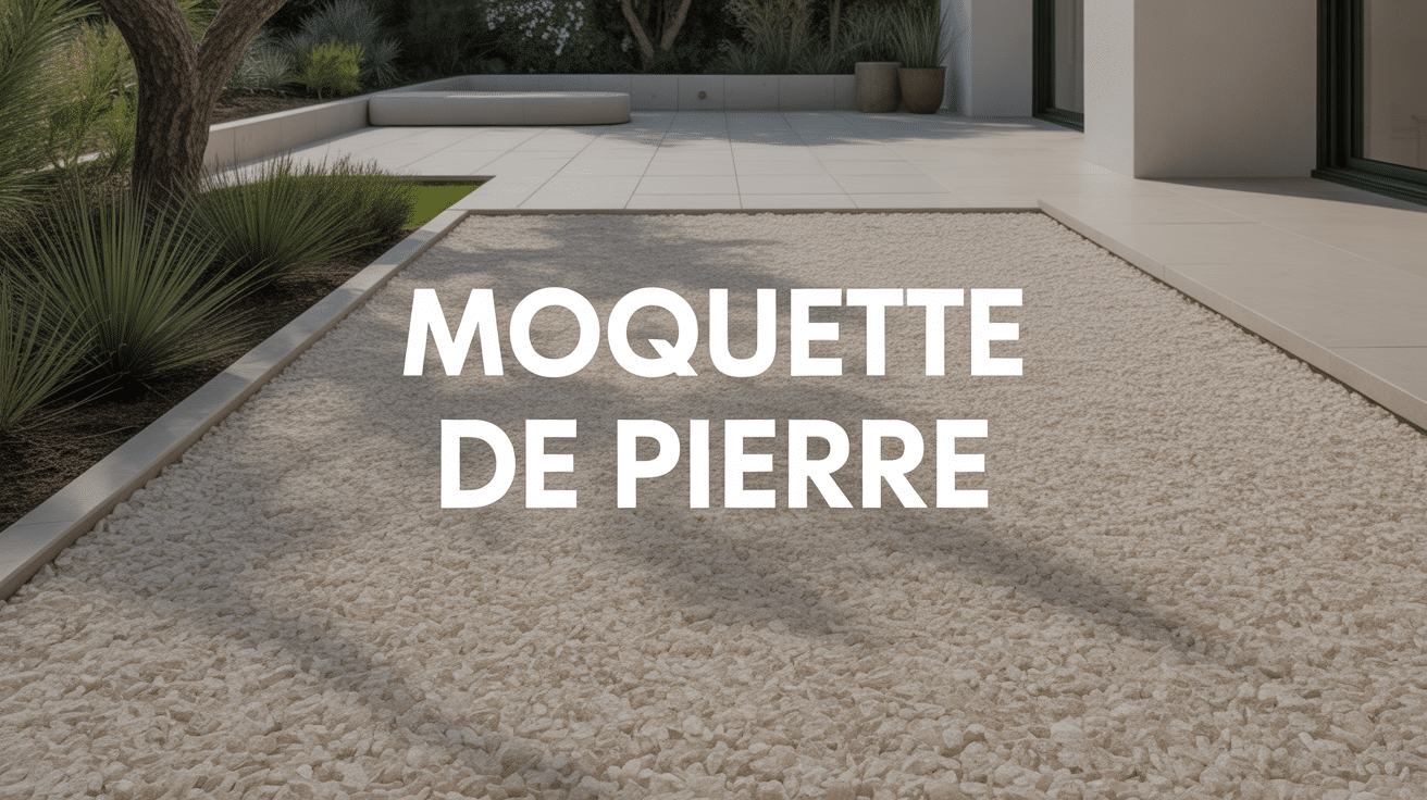 Terrasse moderne sol moquette de pierre avantage et inconvénient