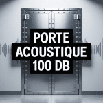 Porte acoustique 100 dB acier avec joints et ondes stoppées