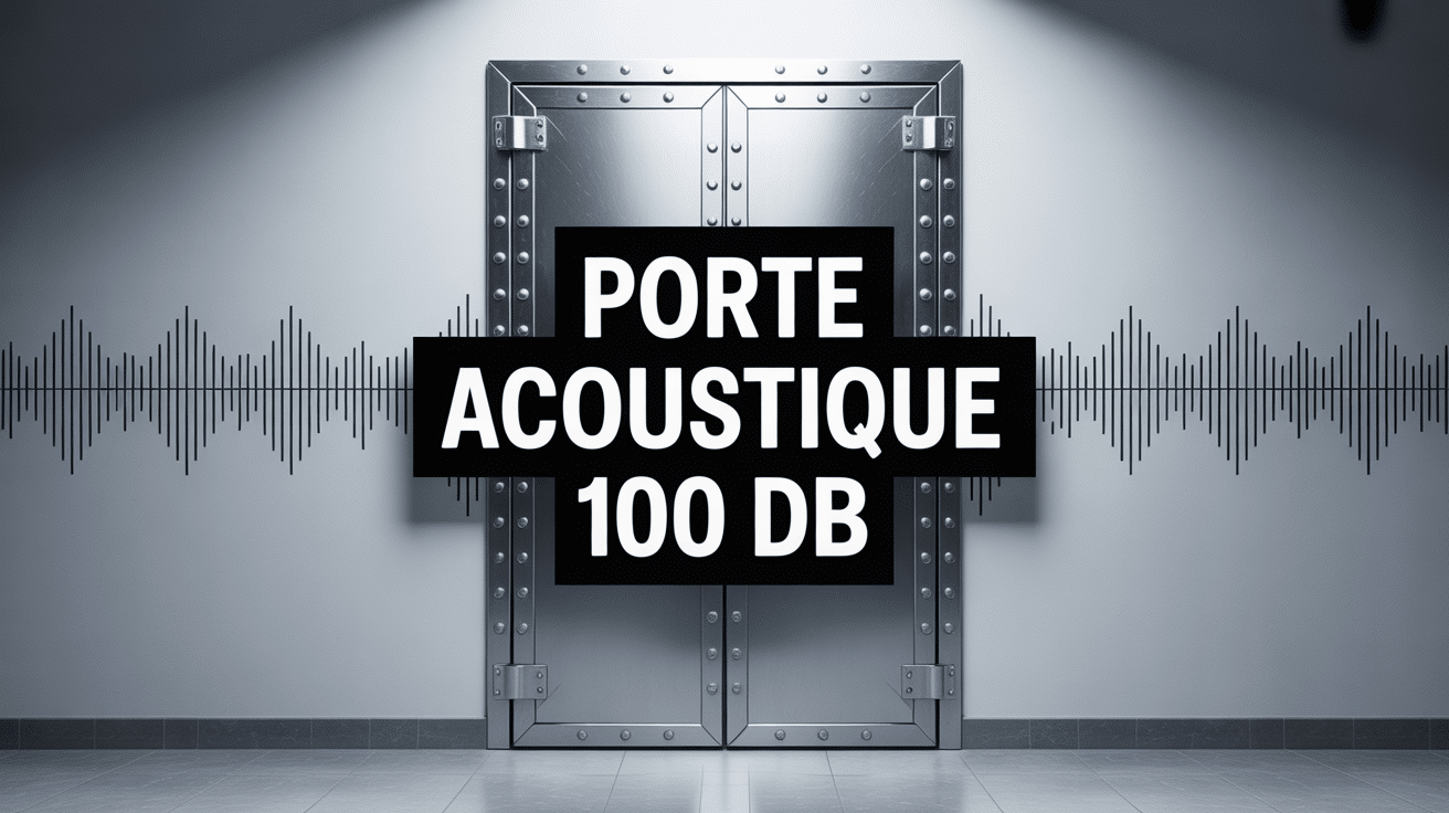 Porte acoustique 100 dB acier avec joints et ondes stoppées
