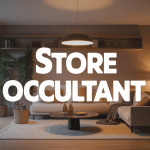 intérieur moderne avec store occultant toiciel