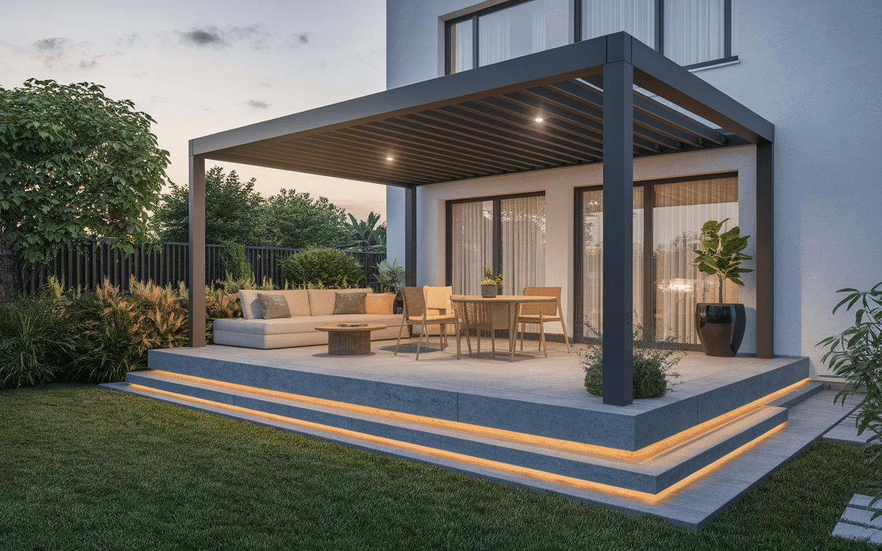 Solutions confort pour amenagement terrasse beton
