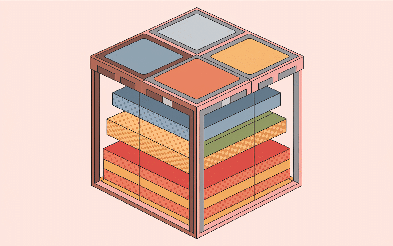 Schéma coupe boîte repas isotherme chaud longue durée double paroi