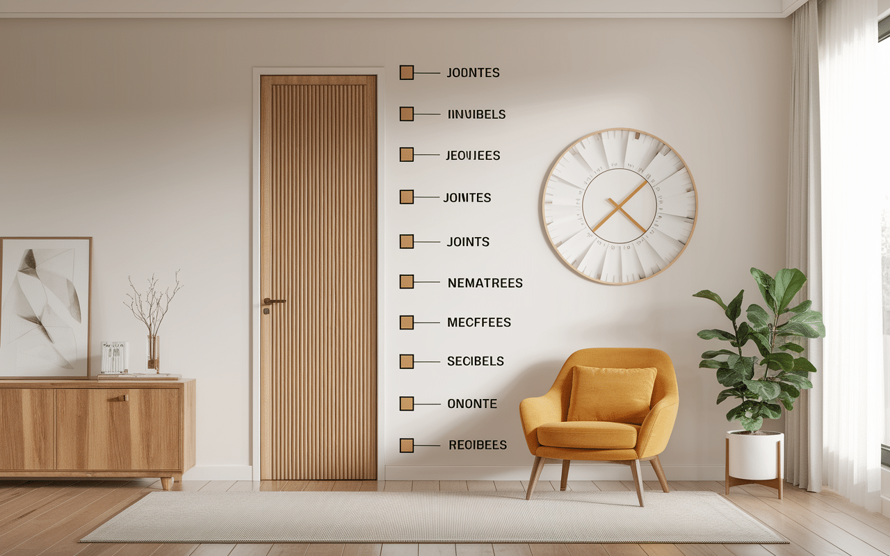 coupe technique porte intérieure phonique isolation décibels joints