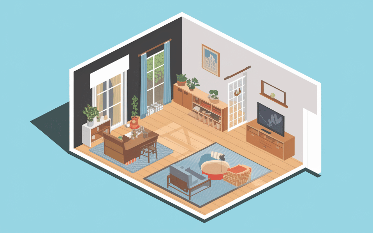 Contraintes espace et rangement aménagement petite maison 50m2