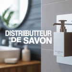 Distributeur de savon mural salle de bain contemporaine