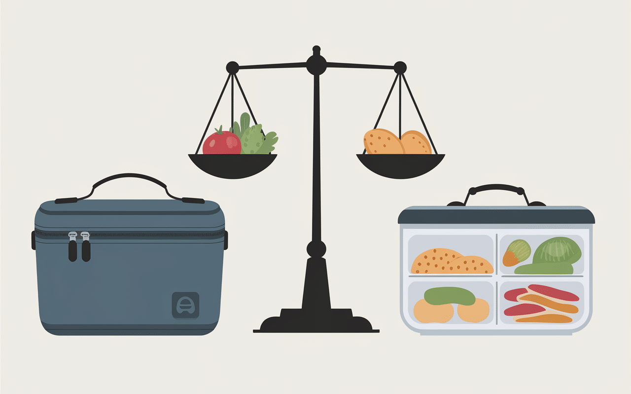 lunch bag and lunch box comparatif visuel
