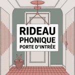 Illustration rideau phonique porte d'entrée hall appartement