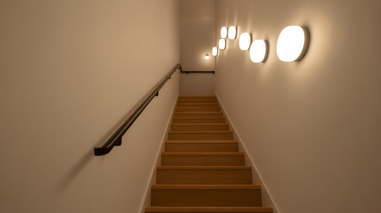 applique mural pour escalier lumière douce sécurité
