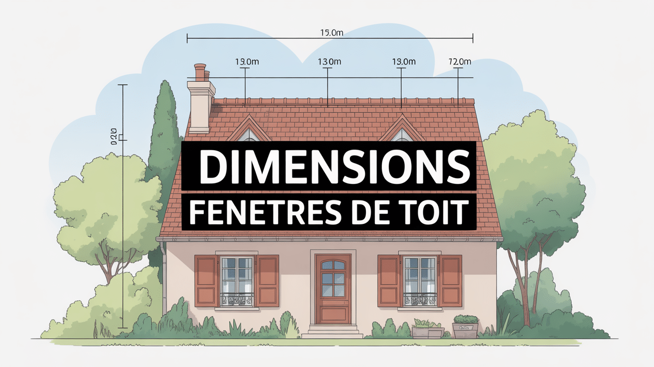 Vue coupe maison avec fenêtre de toit Roto dimensions