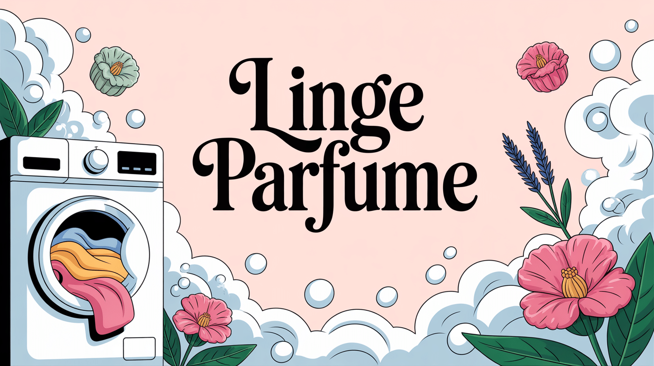 Illustration linge parfumé machine à laver avec lavande