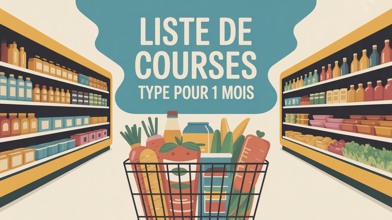 liste de courses type pour 1 mois caddie alimentaire