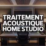 traitement acoustique home studio avec panneaux et bass traps
