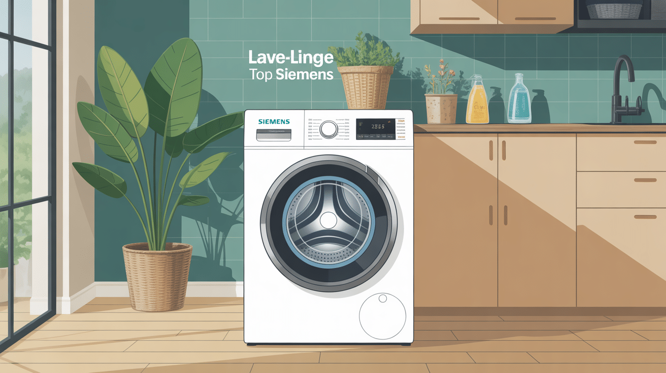 lave linge top siemens dans intérieur moderne