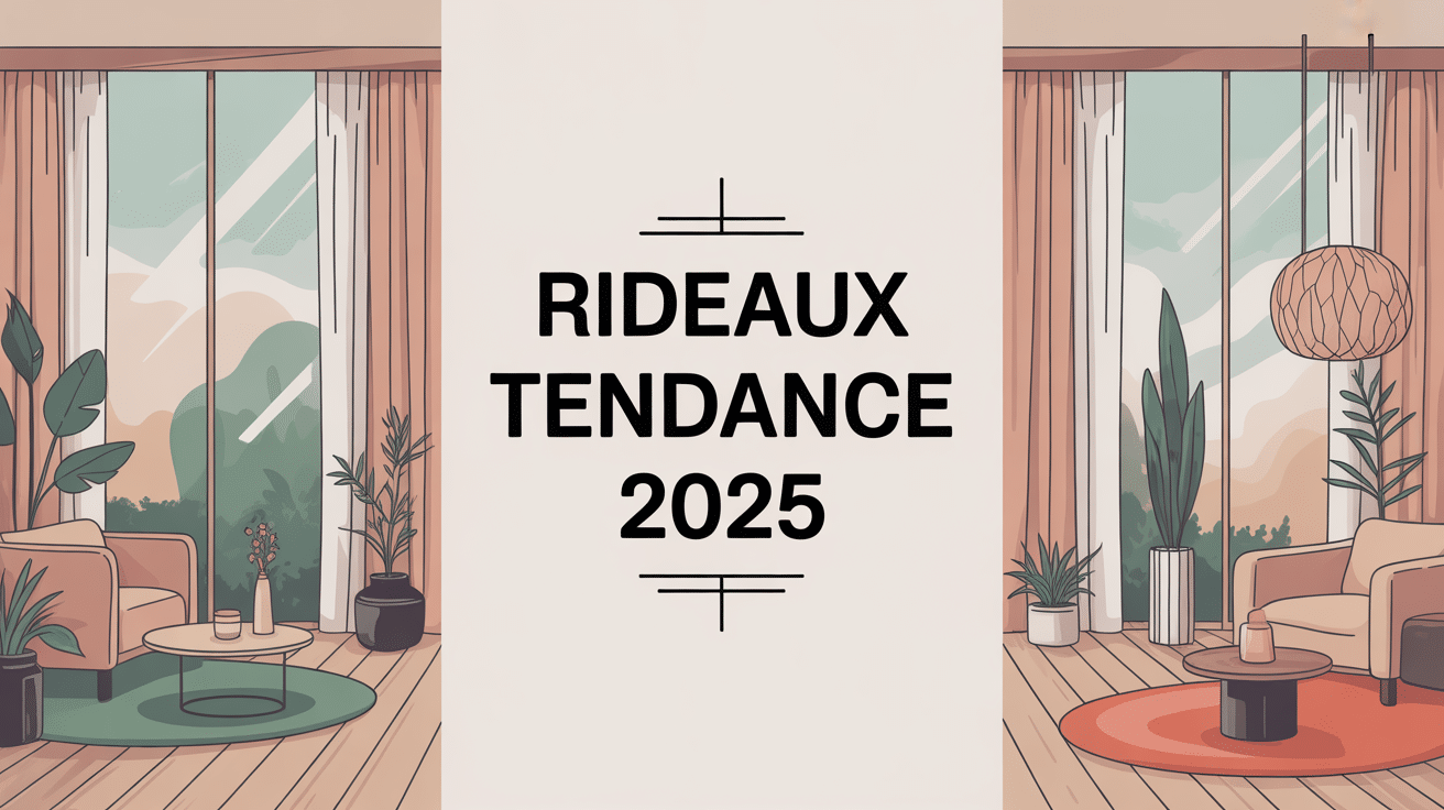visualisation salon élégant avec rideau tendance 2024