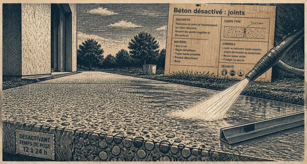Béton désactivé : 4 contraintes techniques et financières à anticiper avant vos travaux