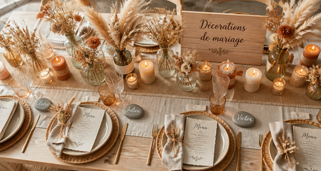 Décorations de mariage : 5 thèmes tendance et les clés d&rsquo;une harmonie visuelle réussie
