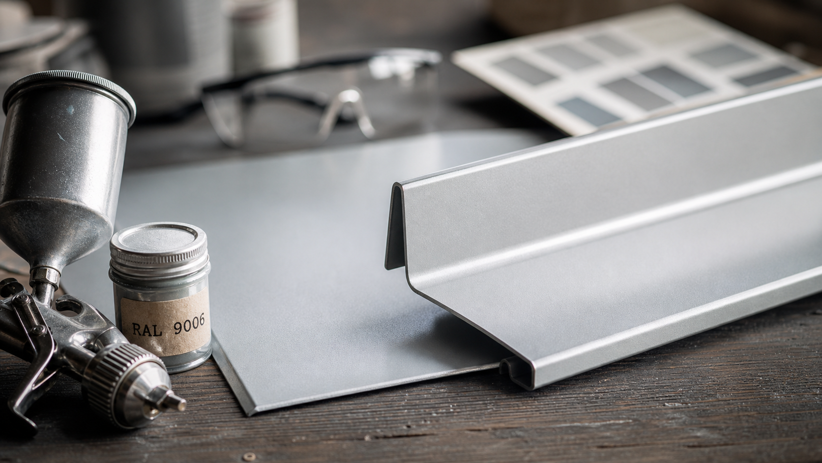 RAL 9006 gris : tôle aluminium et couvertine peintes