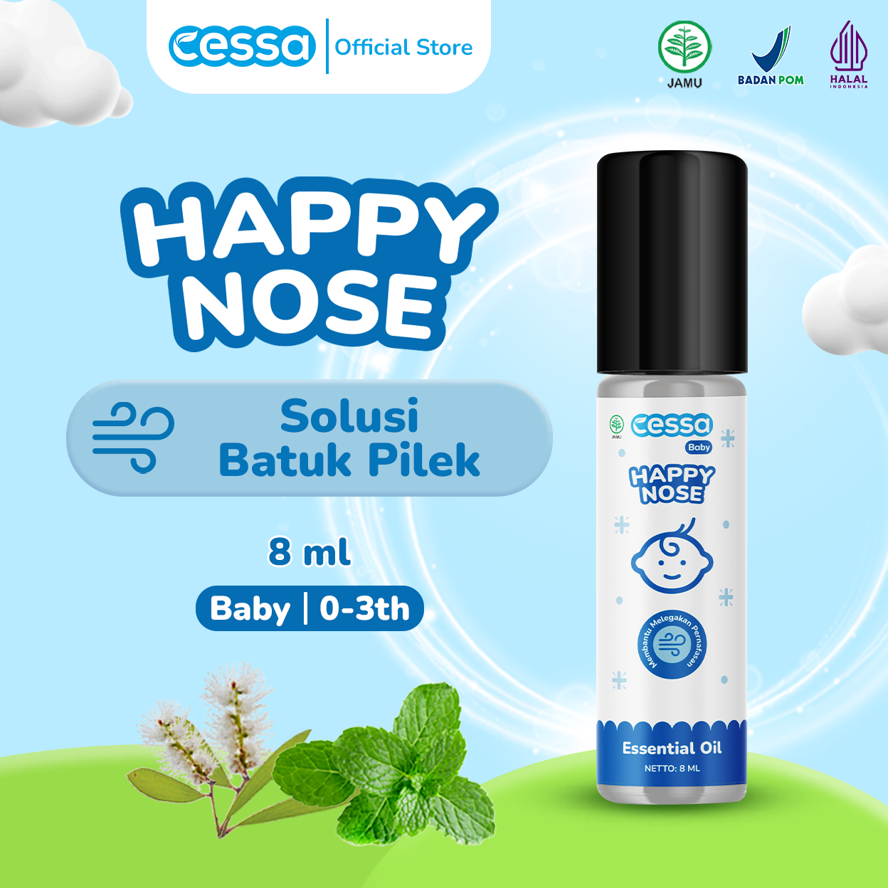 Cessa Baby Happy Nose - Natural Essential Oil Melegakan Pernapasan
