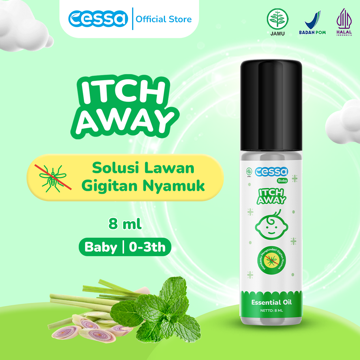 Cessa Baby Itch Away - Natural Essential Oil Menghidari Nyamuk/Serangga
