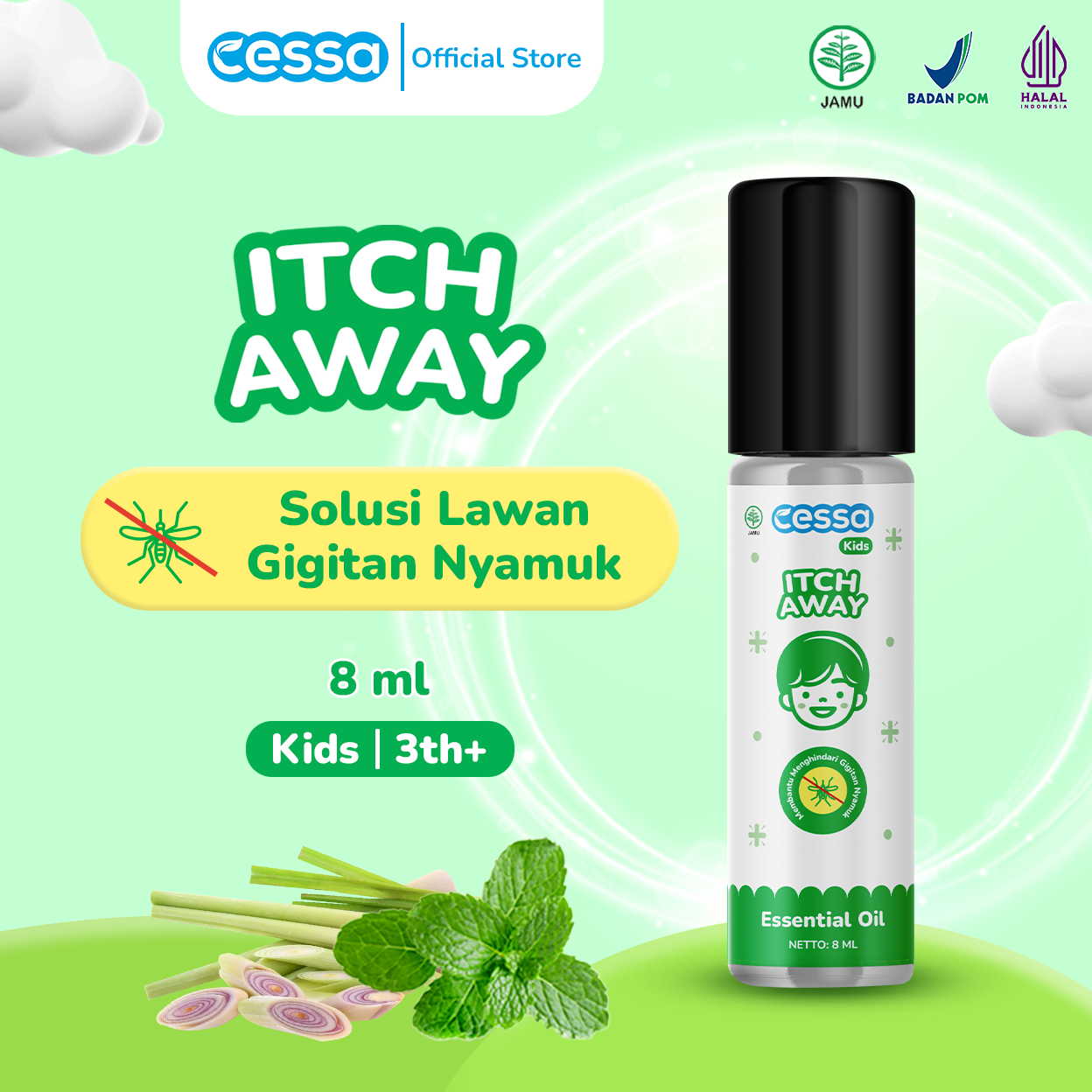 Cessa Kids ITCH Away - Essential Oil Menjaga Anak Dari Gigitan Nyamuk