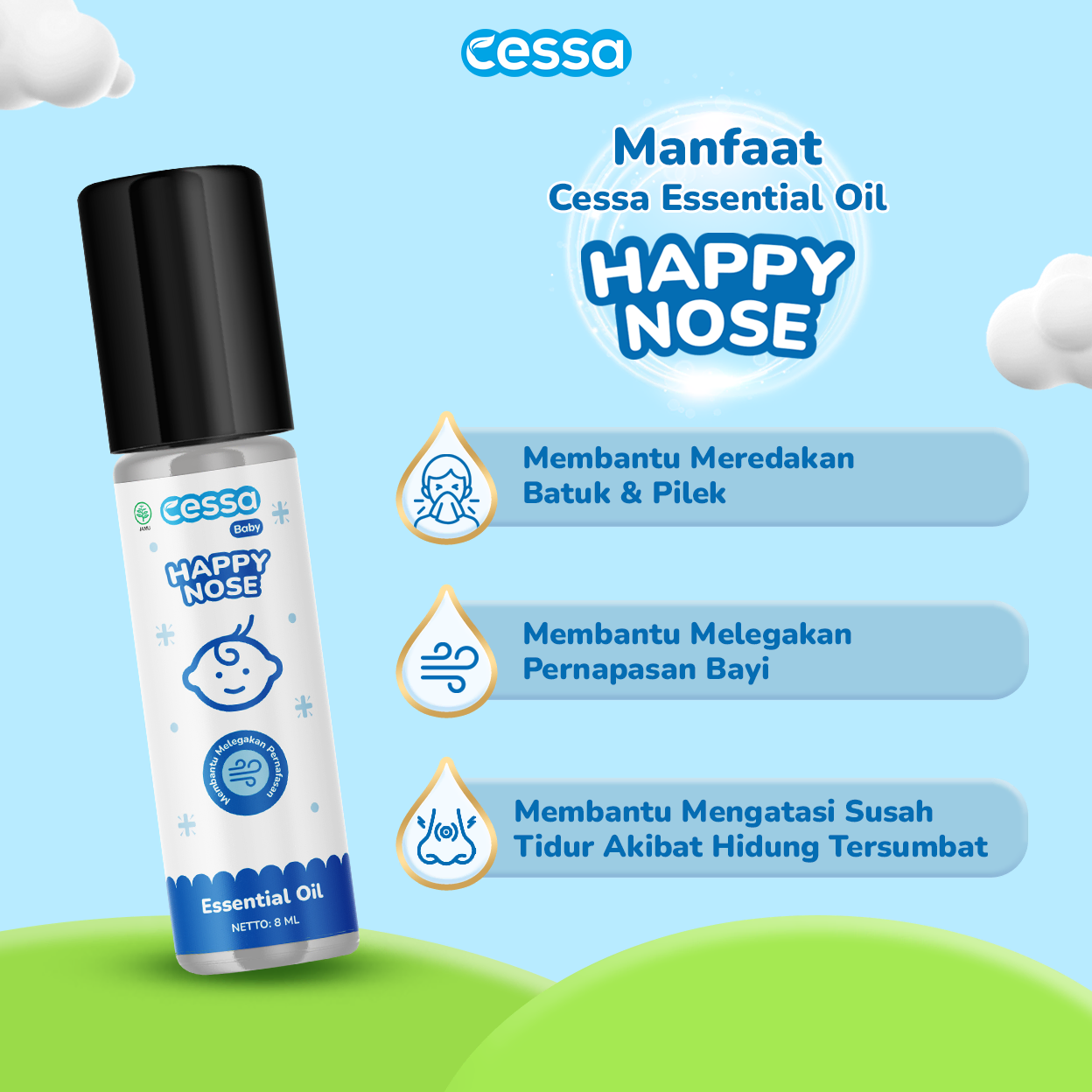 Buy 2 Get 3 - Cessa Baby Happy Nose 8 Ml + Cessa Baby Fedrop 8 Ml Free Cessa Nourishing Hair Lotion 100 Ml - Gambar 2