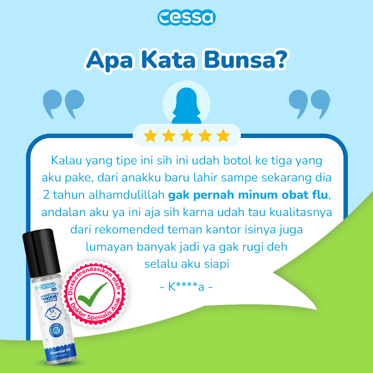 Buy 2 Get 3 - Cessa Baby Happy Nose 8 Ml + Cessa Baby Fedrop 8 Ml Free Cessa Nourishing Hair Lotion 100 Ml - Gambar 7