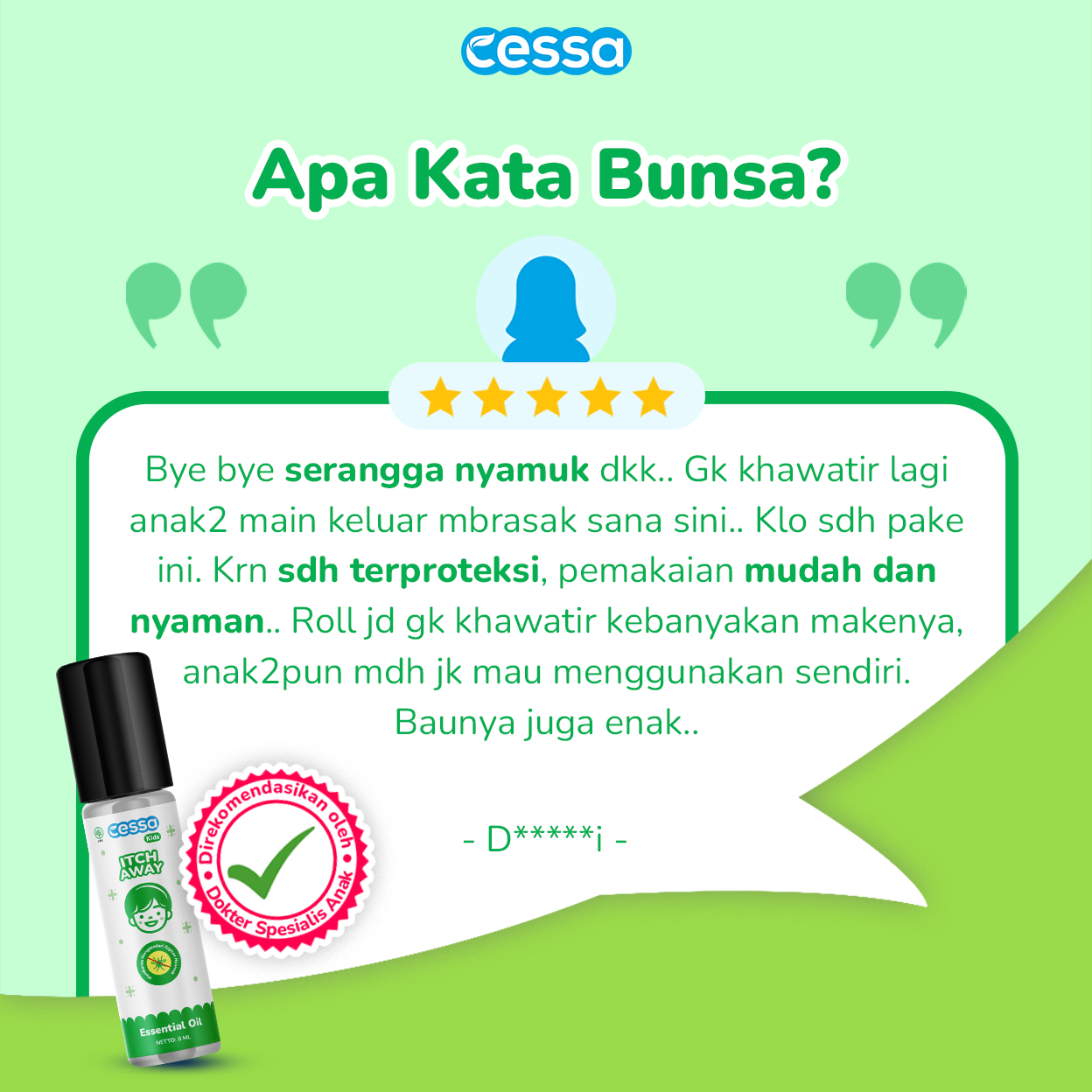 Cessa Kids ITCH Away - Essential Oil Menjaga Anak Dari Gigitan Nyamuk - Gambar 5