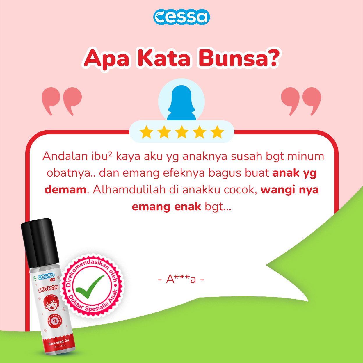 Buy 2 Get 3 - Cessa Kids Happy Nose 8 Ml + Cessa Kids Fedrop 8 Ml Free Cessa Hair & Body Wash Refill 250 Ml - Gambar 7