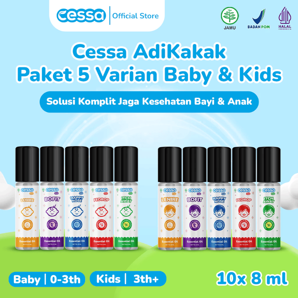 Cessa AdiKakak 5 varian Baby & Kids Essential Oil