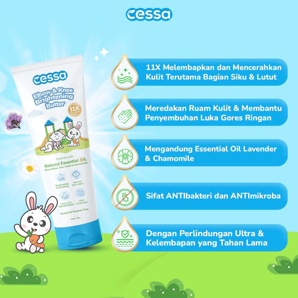 Cessa Paket Every Day Immune Booster Baby Free Elbow & Knee Brightening Butter 30gr - Gambar 7