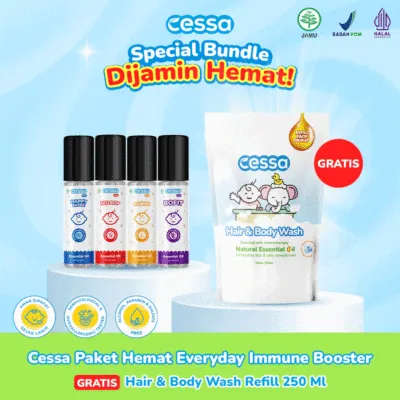 Cessa Paket Every Day Immune Booster Baby Free Hair & Body Wash Refill 250ml