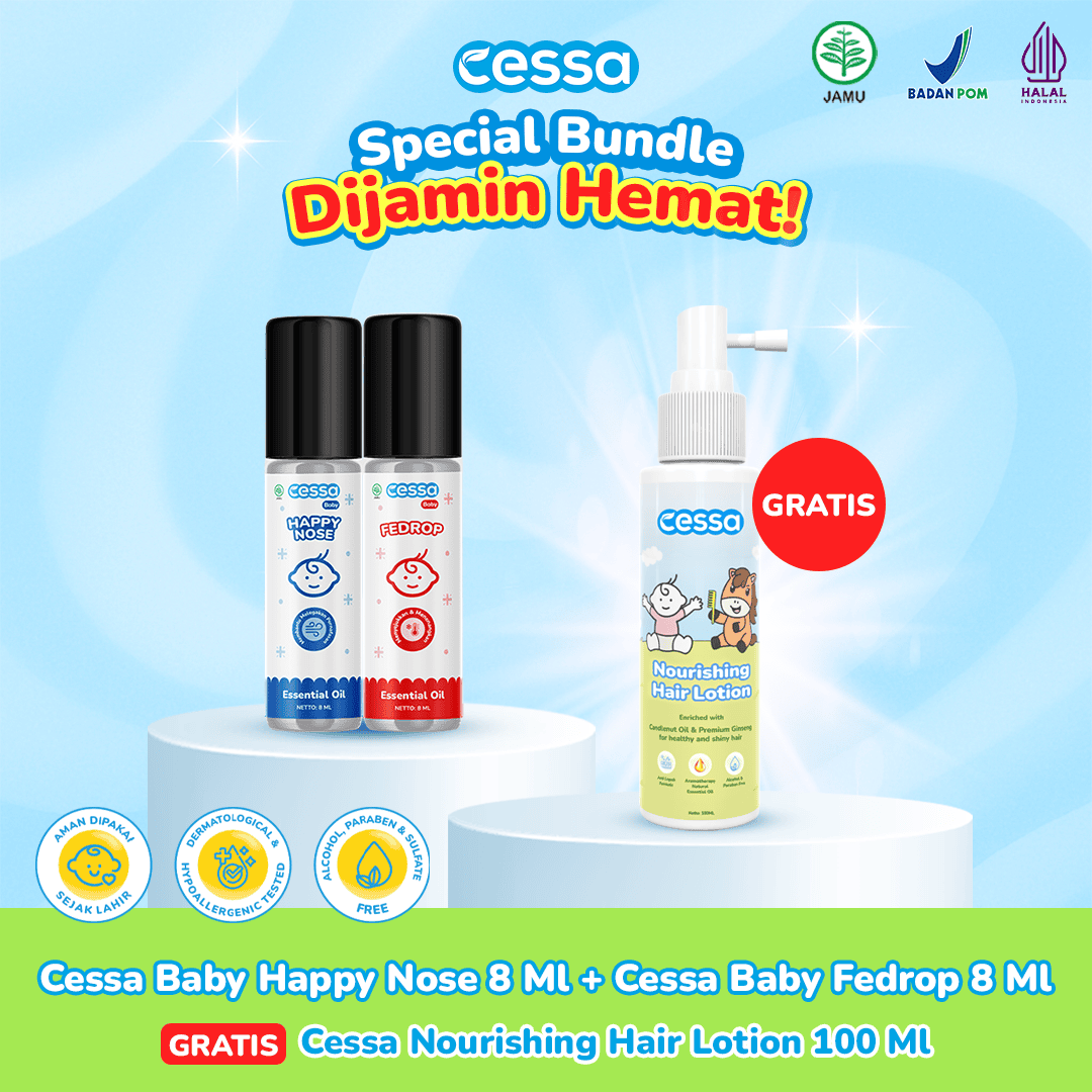Buy 2 Get 3 - Cessa Baby Happy Nose 8 Ml + Cessa Baby Fedrop 8 Ml Free Cessa Nourishing Hair Lotion 100 Ml