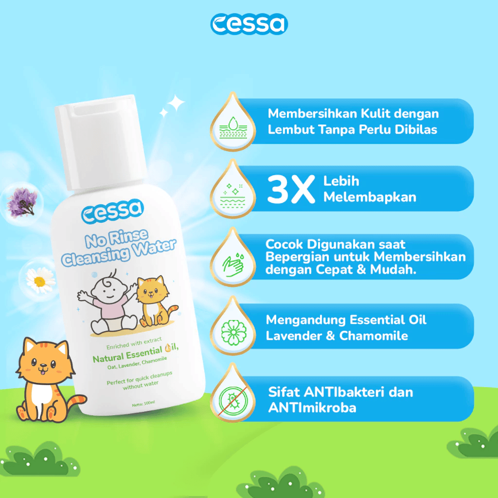 Cessa No Rinse Cleansing Water - Bersih Praktis - Gambar 2