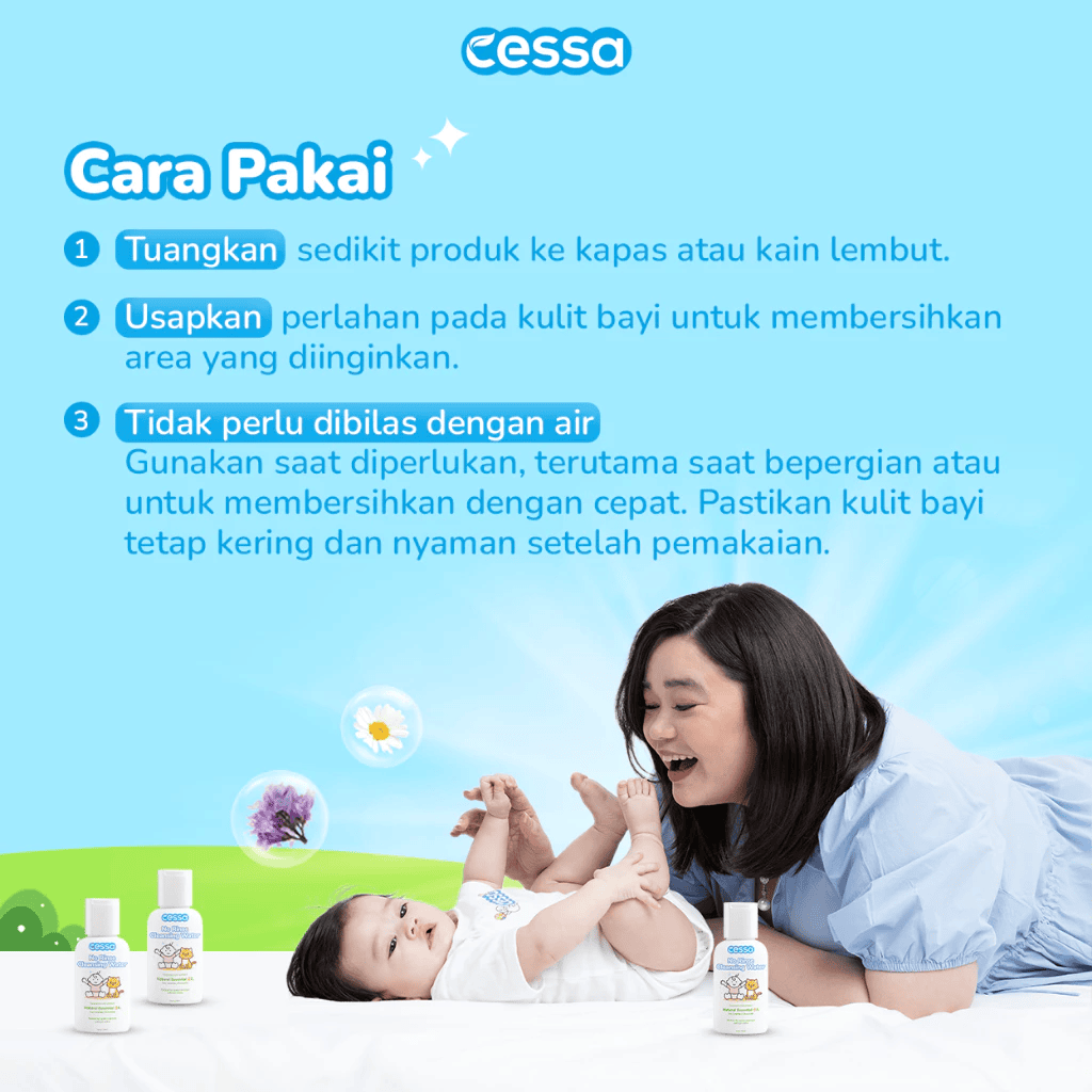 Cessa No Rinse Cleansing Water - Bersih Praktis - Gambar 4