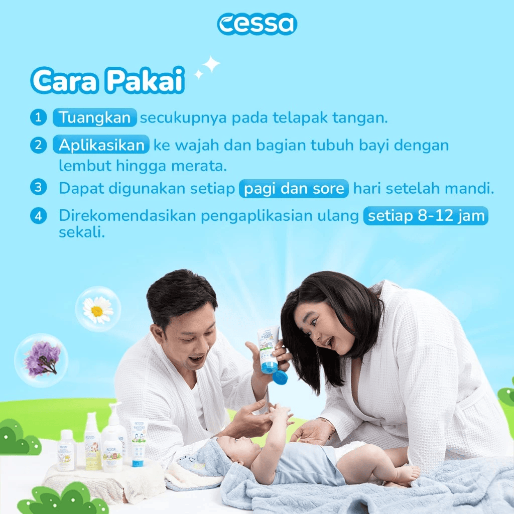 Cessa Paket Easy Breezy Travel - Hair & Body Wash 60ml + Nourishing hair Lotion 60ml + 4 in 1 Face & Body Lotion 30ml - Gambar 6